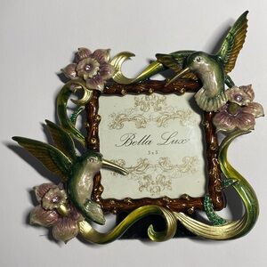 Bella Lux Vintage Hummingbird Frame holds 3" x 3" Photo